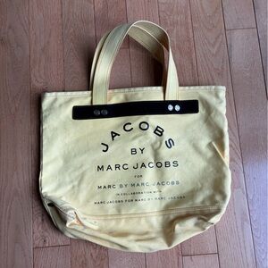 Marc by Marc Jacobs - butter yellow canvas tote - vintage - y2k